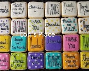 Thank You Cookies - Mini Munchkin Cookies - 24 Cookies