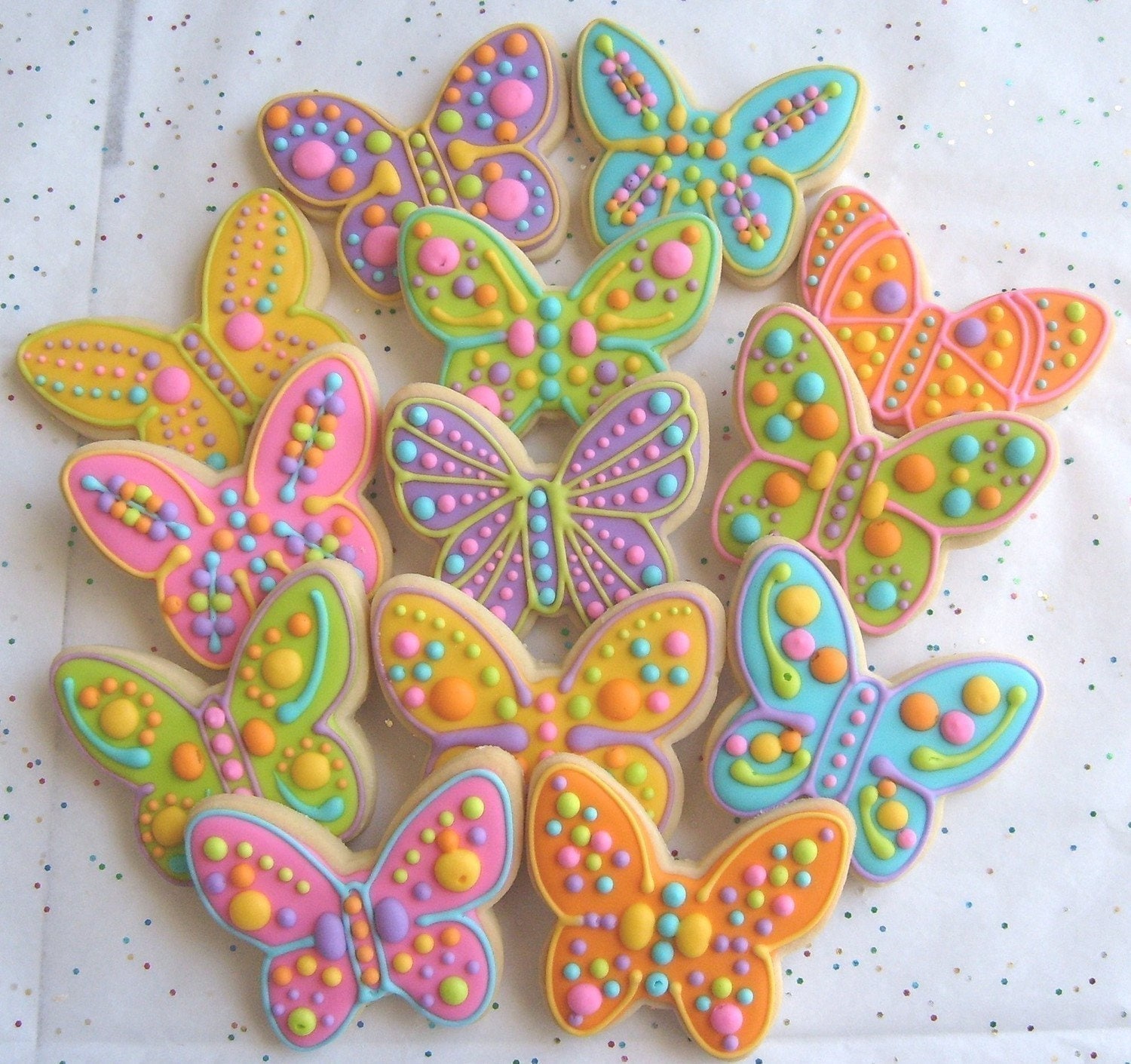 Butterfly Cookies - Butterfly Decorated Cookies - "12" Cookies