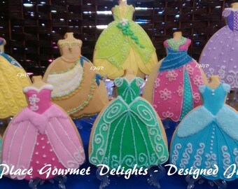 Princess Dress Cookies - 10.00 each