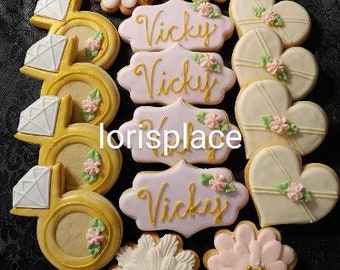 Bridal Shower Cookies - 16 Cookies