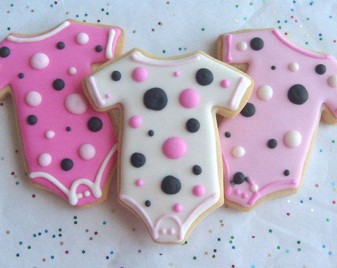 GOOD N PLENTY Baby Onesie Cookie Favors Baby Onesie Decorated Cookies 1 Dozen Etsy