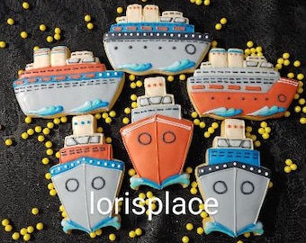 Cruise Ship Cookies - 6 Cookies