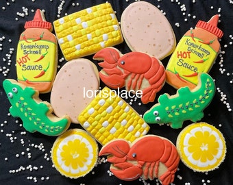 Crawfish Boil Cookies - 12 Cookies