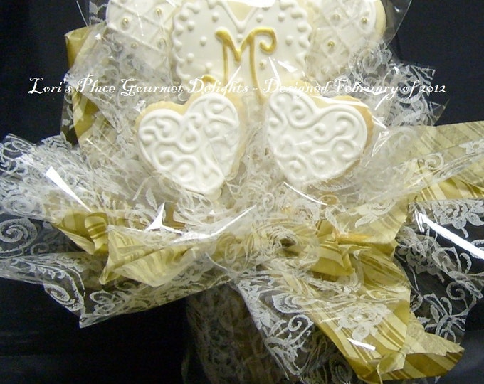 Wedding Cookie Bouquet Wedding Cookies Anniversary Bouquet Etsy