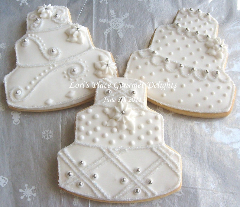 Wedding Cake Cookies Winter Wonderland 12 Cookies image 2