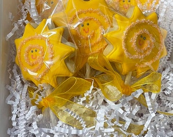 Sunshine Box Cookie Bouquet - 6 Cookies