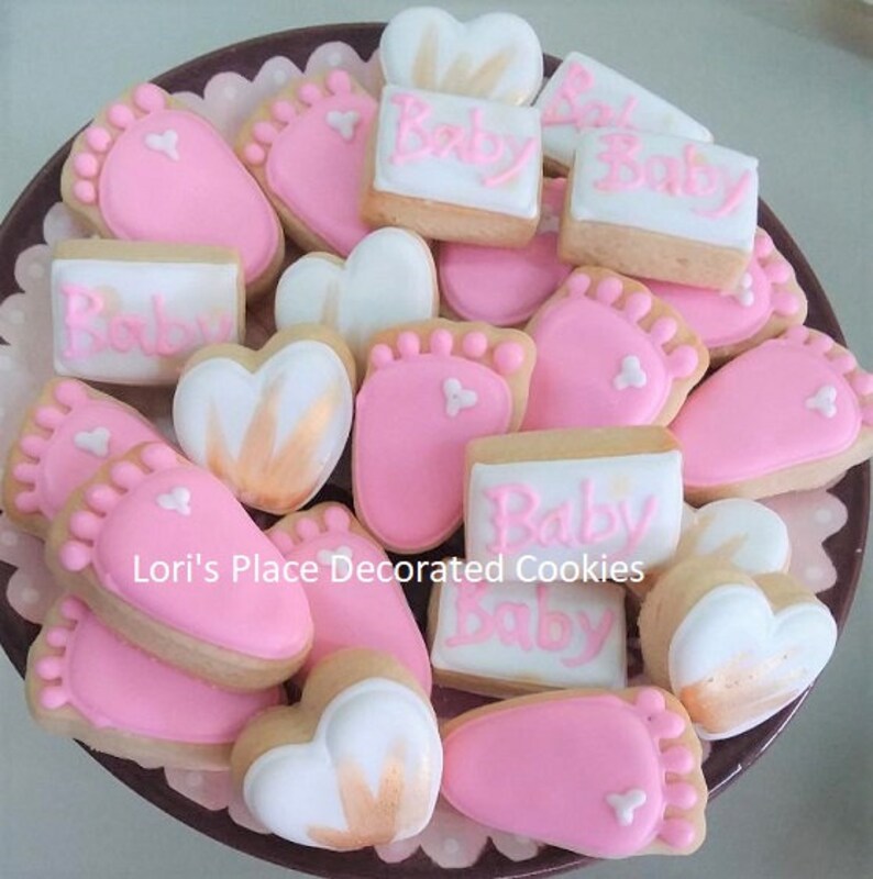 Shower Cookie Gift Boy Baby Shower Cookies Girls Baby Etsy