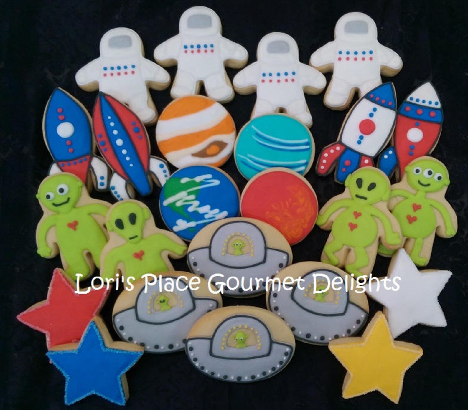 Outer Space Cookies Space Cookies Decorated Cookies 24 Etsy UK