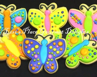 Buterfly Cookies - Whimsical Butterfly Cookies - 12 - Cookies