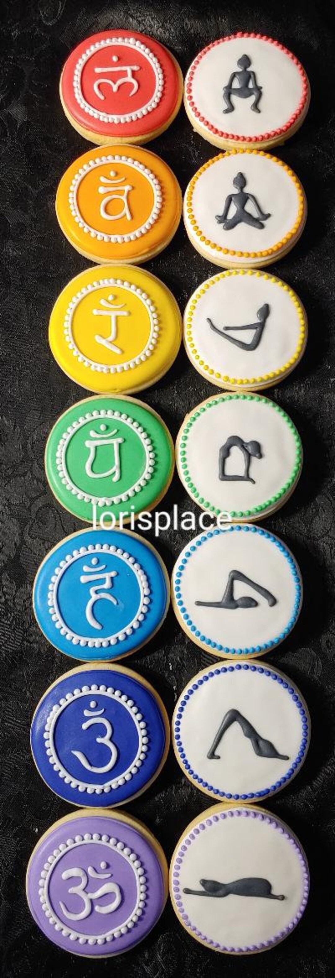 Chakra Cookies Yoga Cookies 14 Cookies Etsy