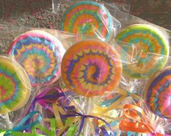 Rainbow Cookie Pops - Cookie Suckers - Rainbow Cookies on a Stick - 1 Dozen