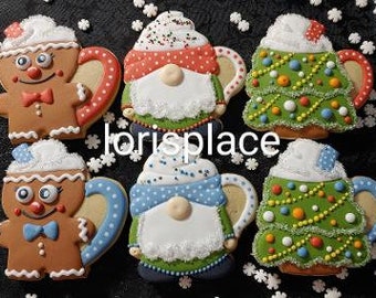 Christmas Mug Cookies - 6 Cookies