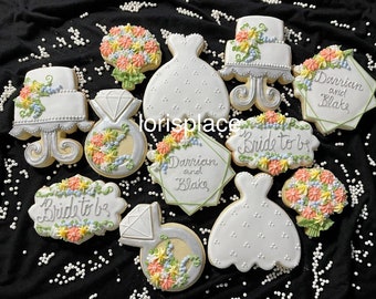 Bridal Shower Cookies - 12 Cookies