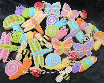 Garden Friend Cookies - Garden Critter Cookies - 28 Cookies