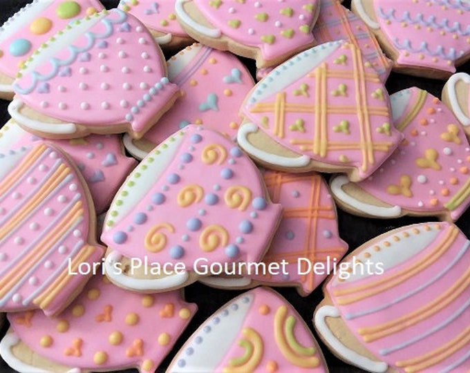 Tea Cup Cookies Personalized Tea Cup Cookies Cookie Favors Etsy