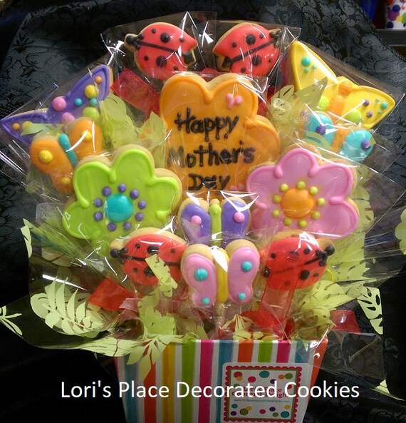 mother's day cookie bouquet