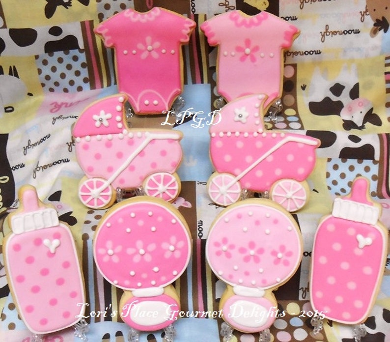 Two Toned Baby Collection Baby Shower Cookies 12 Cookies Etsy