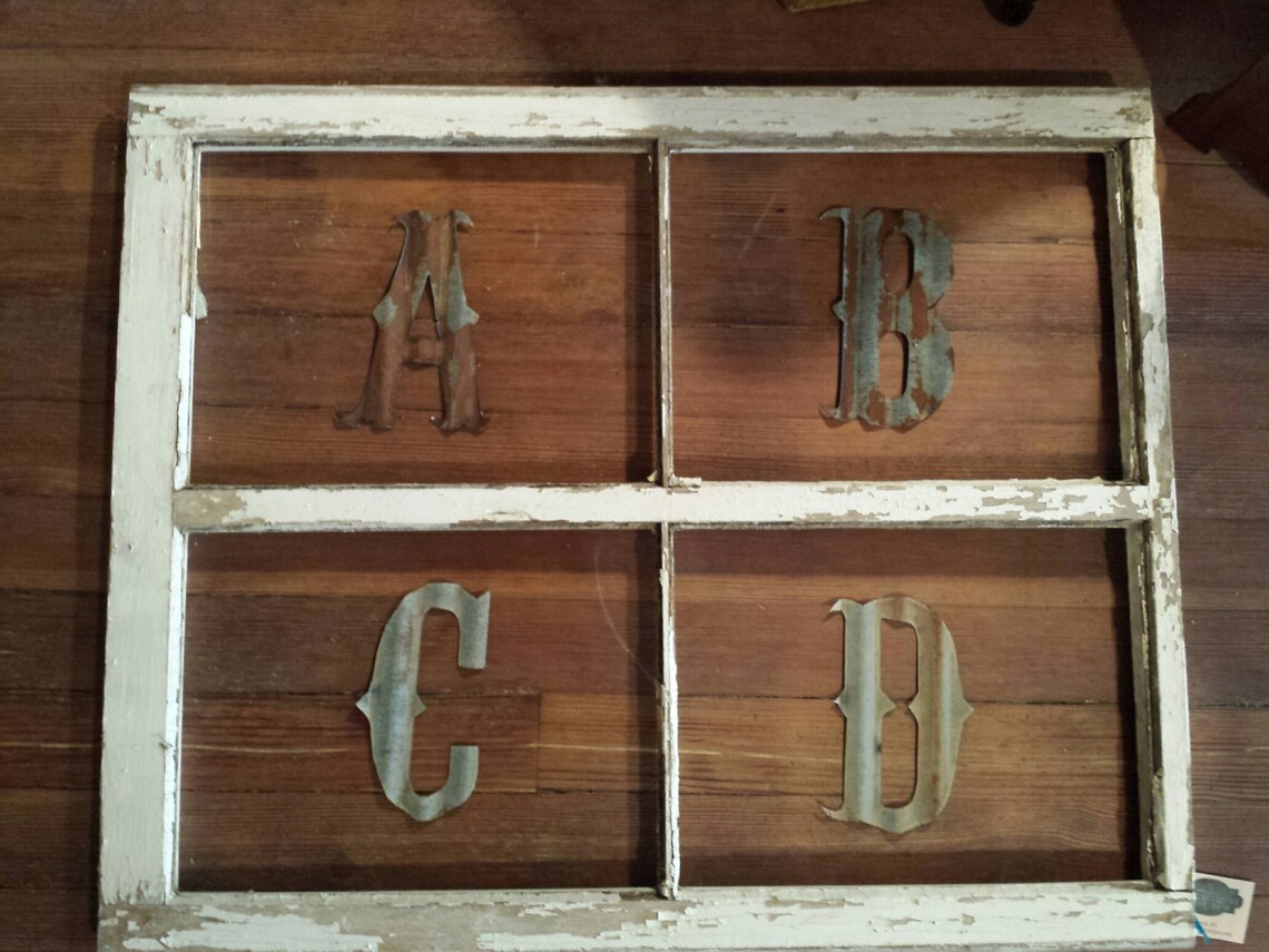 Kansas Barn Tin Letters Small 8inch Marquee Monogram Wedding Etsy