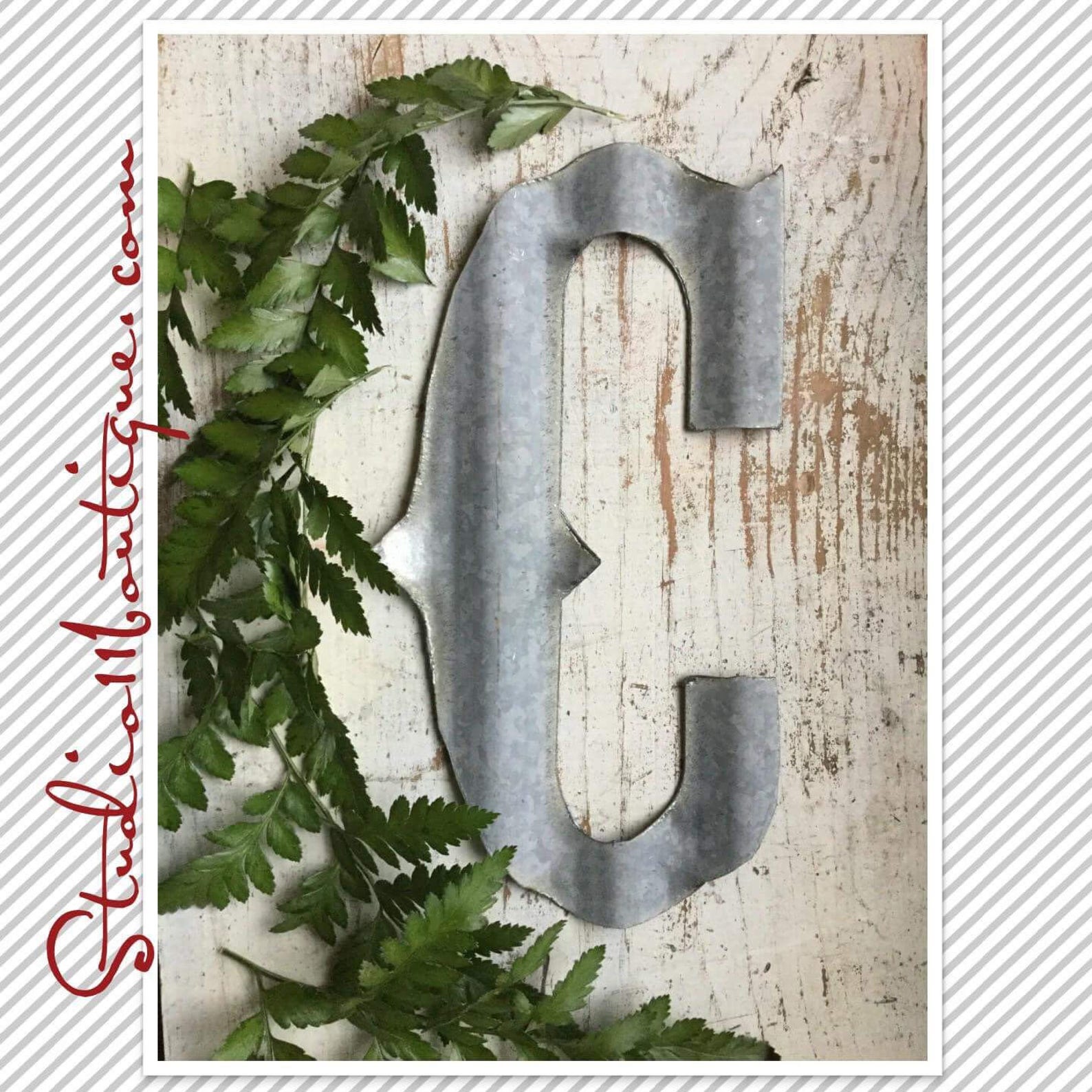 Kansas Barn Tin Letters Small 8inch Marquee Monogram Wedding Etsy