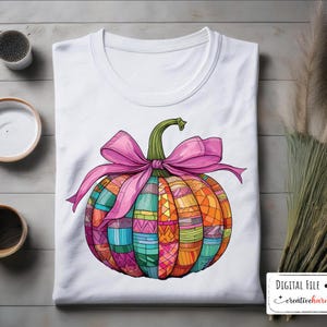 Pumpkin Coquette Bow png, Fall Png, Halloween png, Colorful Pumpkin, Pumpkin Png, Autumn Png, Autumn Sublimation Design