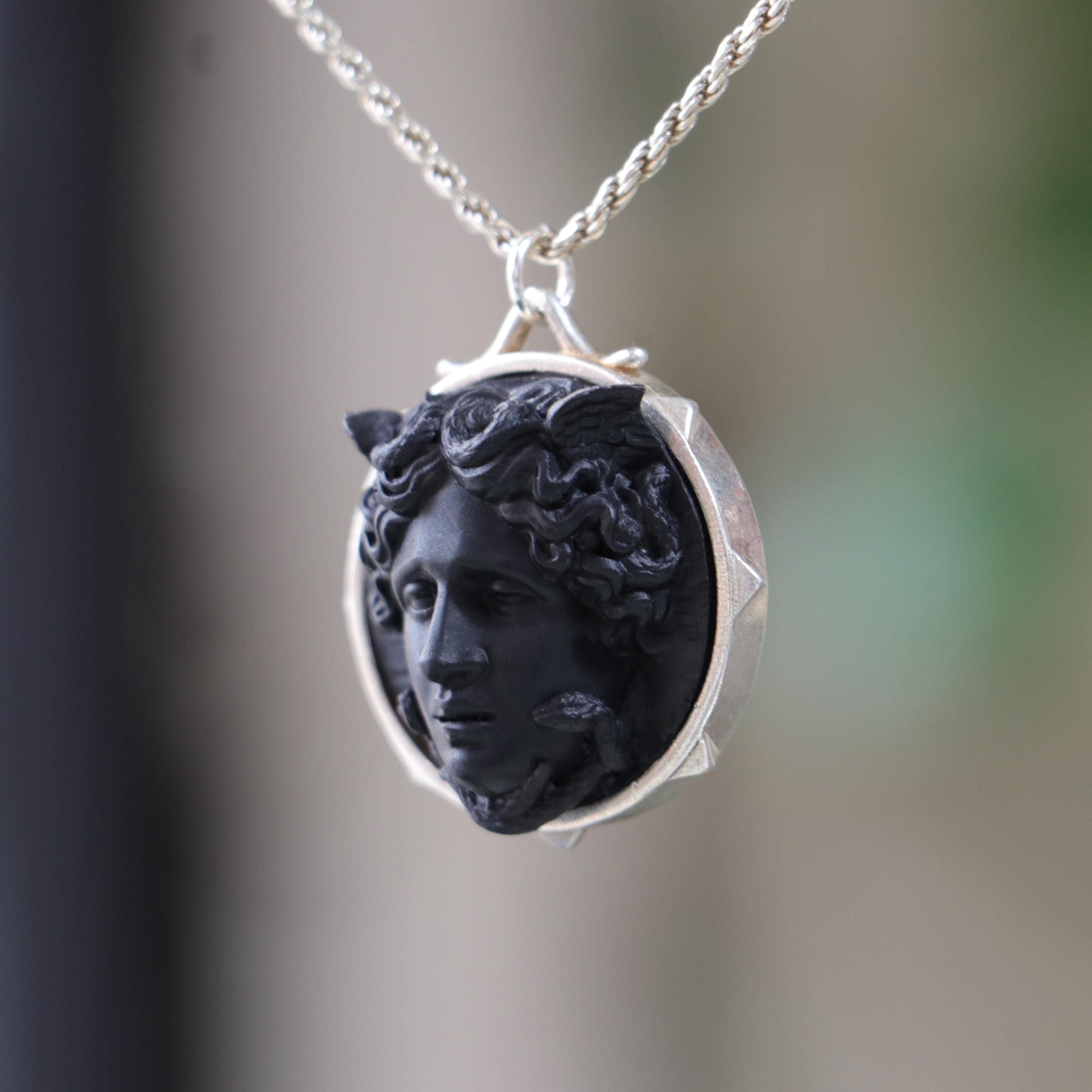 Medusa Necklace, Gorgon Medusa, 925 Sterling Silver, Medusa