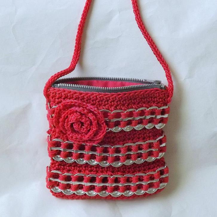 Pop Tab Purse Pink Flower - Etsy