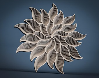 Laser Cut Mandala SVG, 3D Layered Wall Decor (Digital Download)