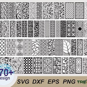 170+ Dekorative Panel Designs: Laser geschnittene Schablone SVG Bundle (Digitaler Download)