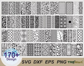 170+ Decorative Panel Designs: Laser Cut Stencil SVG Bundle (Digital Download)