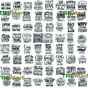 Sarcastic SVG Mega Bundle: 600+ Funny Quotes (Digital Download)
