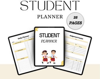 2025-2026 Digital Academic Planner | Student Study Organizer (Digital Download)