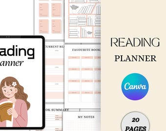 Book Reading Journal | Reading Planner Bundle | 2026 Book Tracker | Reading Challenge Book | Reading Log Book Review Monthly Yearly Digital