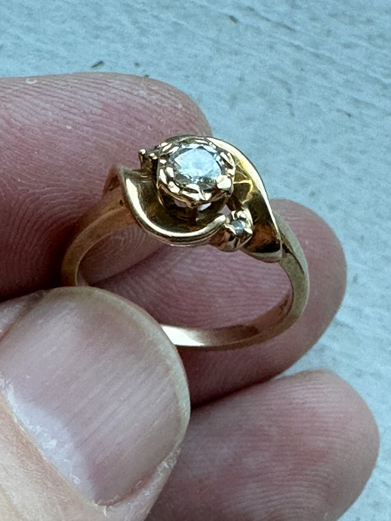 Vintage 14k solid gold ring - image 1