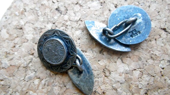 Mexican Sterling Calendar Cufflinks - image 3