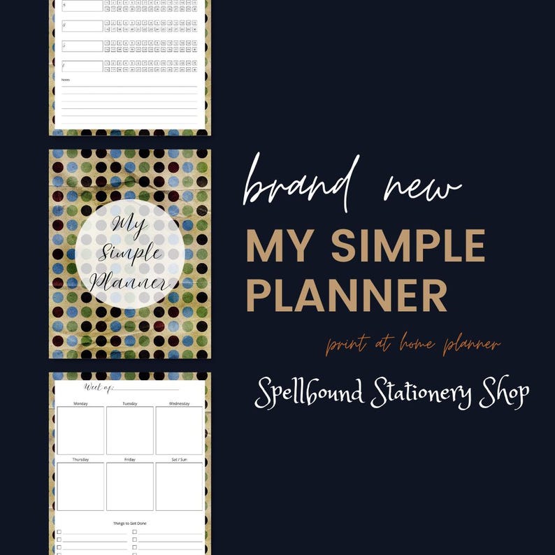 My Simple Planner Orange Dots Etsy Australia