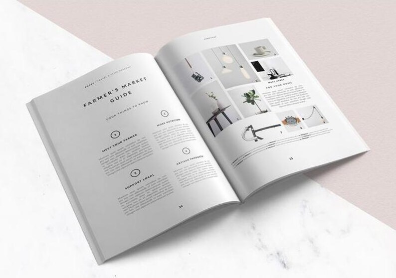 Minimal Magazine Indesign Template – Fashion, Art, Lifestyle Layout - Etsy