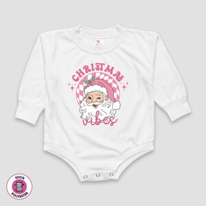 Mommy & Me - Baby - Christmas Vibes - Christmas Sweatshirt Bubble - (100% Polyester T-Shirt Material)