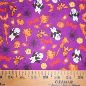 CLEARANCE Two Continuous Yards of CASPER Halloween fabric, 72&quot; x 42&quot;, 100% Cotton