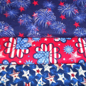 PATRIOTIC Fabrics #3  Sold INDIVIDUALLY not as a group, by the Half Yard