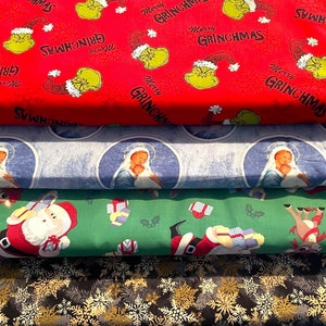 CHRISTMAS FABRICS #6  Sold INDIVIDUALLY not as a group, by the Half Yard