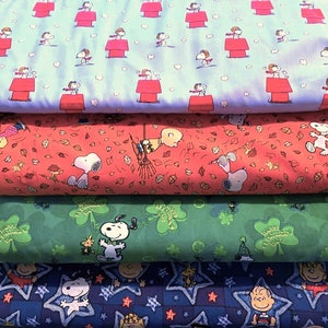 PEANUTS & SNOOPY #7  Fabrics, Sold INDIVIDUALLY not as a group, by the Half Yard