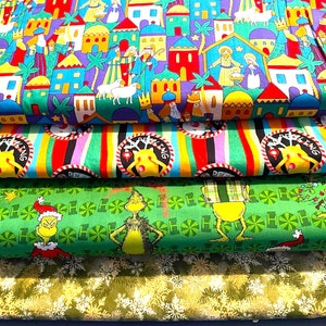 CHRISTMAS FABRICS #2  Sold INDIVIDUALLY not as a group, by the Half Yard