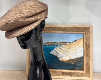 Handmade Italian Vintage Cap - Sicilian Coppola Hat in Wool and Cashmere - Flat Cap Made in Italy in Wool