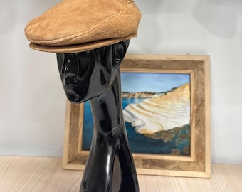 Handmade Italian Vintage Cap - Sicilian Coppola Hat in Sheepskin - Flat Cap Made in Italy in original sheepskin
