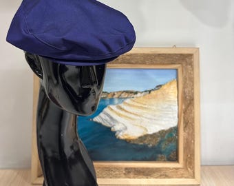 Handmade Italian Vintage Cap - Sicilian Coppola Hat in Fresh Wool - Flat Cap Made in Italy in wool