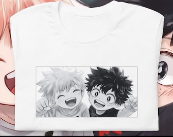 T-shirt Izuku Midoriya e Katsuki Bakugo / Merchandising dei fan di Deku / My Hero Academia