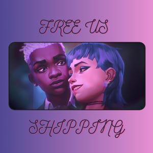 Arcane Jinx and Ekko Desk Mat | Valentine Gaming Mousepad | Arcane fan merch | Mousepad
