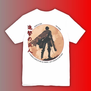 Attack on Titan Anime Eren Yeager Shirt, Unisex Tee, Manga Lover Gift, Otaku Fashion, Japanese Animation Top