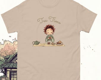 Maglietta Tanjiro Tea Time / Merchandising per fan di Demon Slayer / Abbigliamento anime
