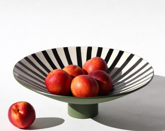 Burst Pedestal Bowl - Kelp